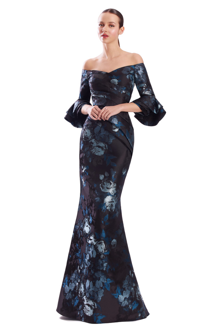 Alexander by Daymor 3318F26 Off-Shoulder Draped Cuff Gown
