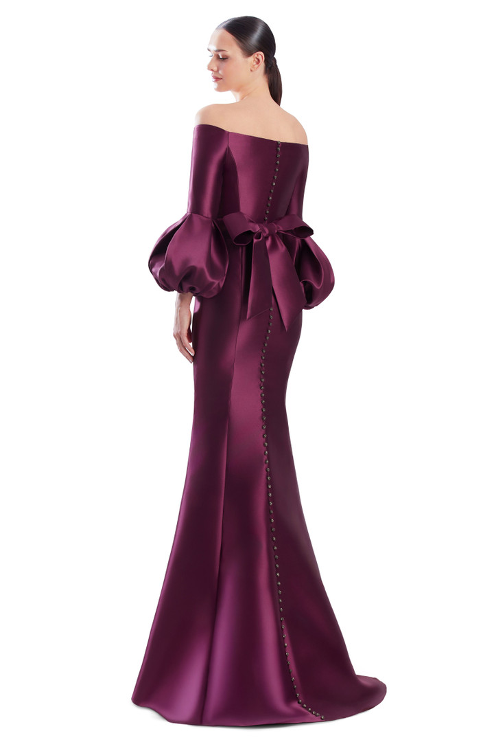 Alexander by Daymor 3319F26 Off-Shoulder Puff Sleeves Gown