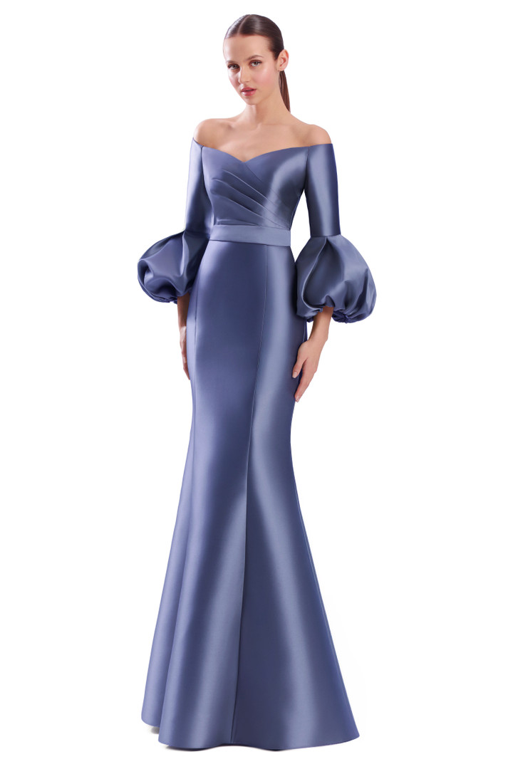 Alexander by Daymor 3319F26 Off-Shoulder Puff Sleeves Gown
