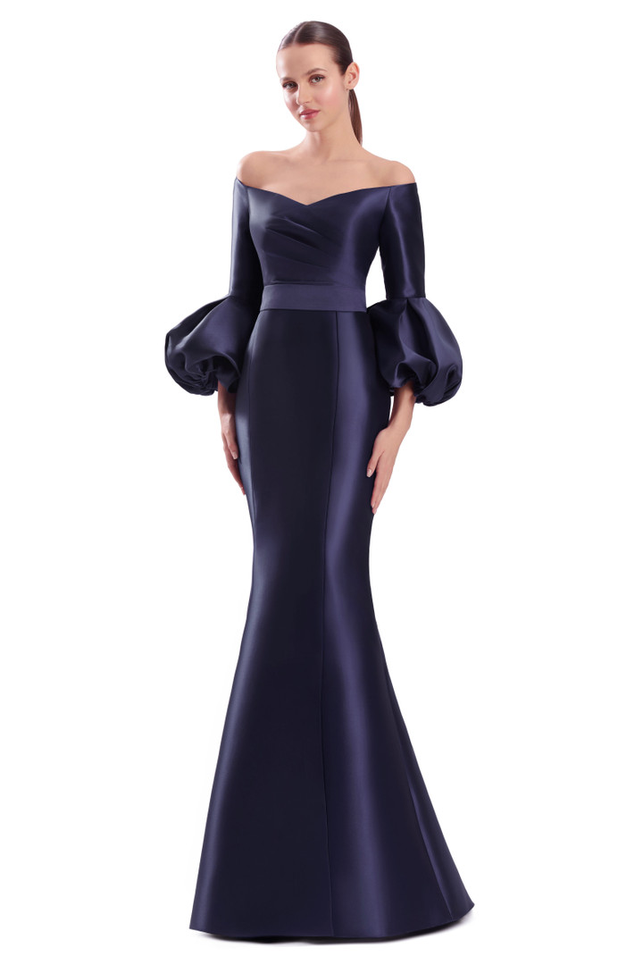 Alexander by Daymor 3319F26 Off-Shoulder Puff Sleeves Gown