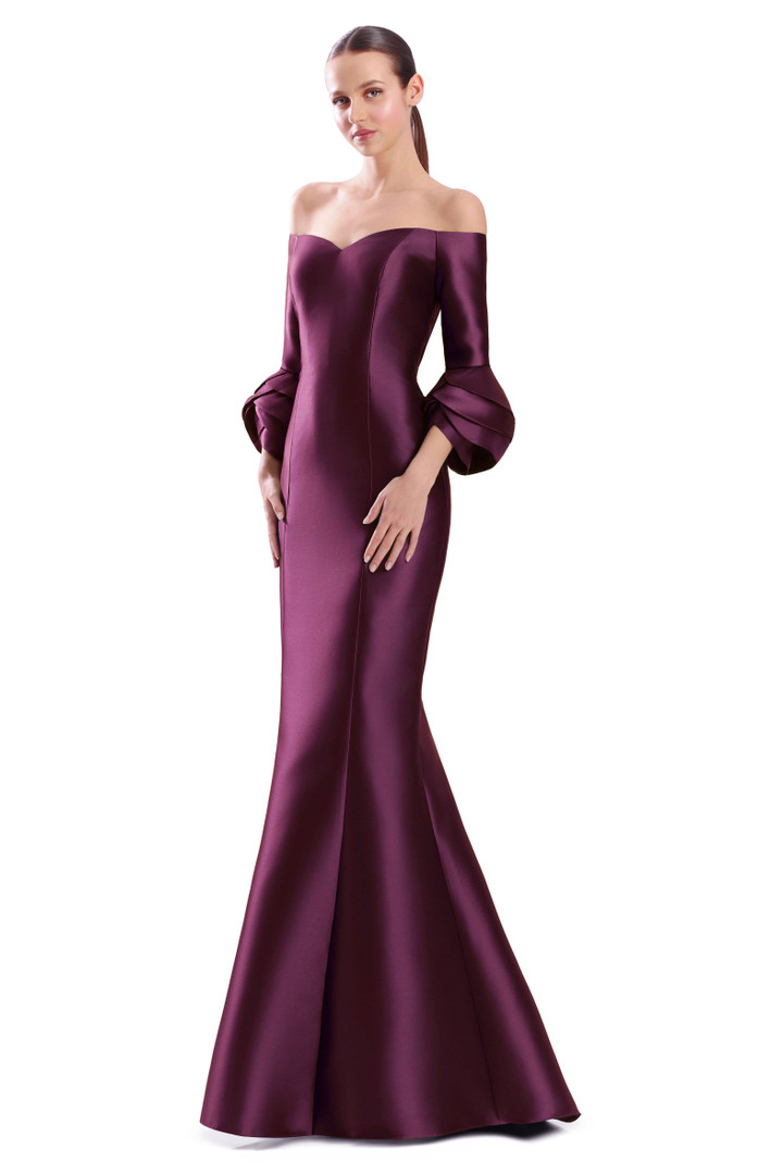 Alexander by Daymor 3320F26 Sweetheart Neck Tulip Cuffs Gown