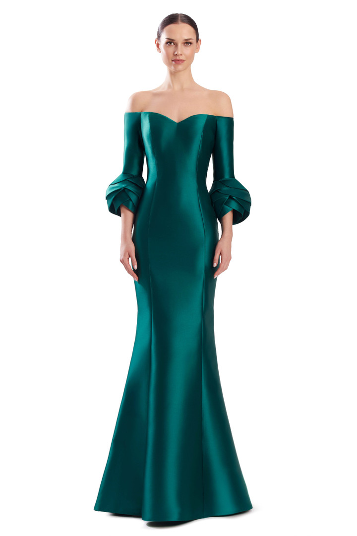 Alexander by Daymor 3320F26 Sweetheart Neck Tulip Cuffs Gown