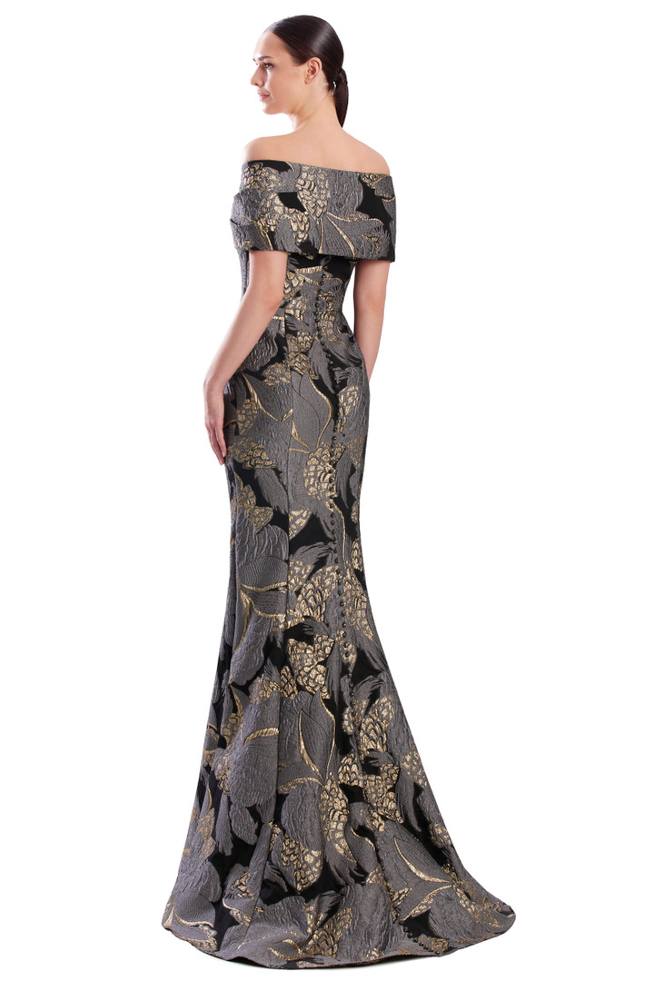 Alexander by Daymor 3326F26 Off-shoulder Draped Bustier Gown