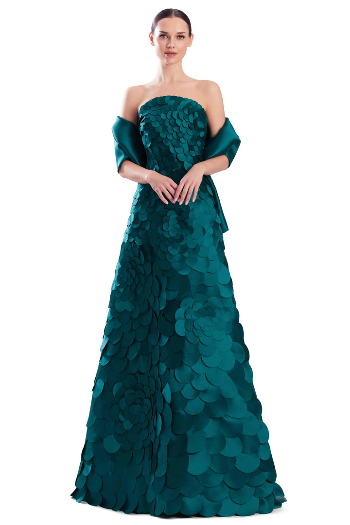 Alexander by Daymor 3329F26 3D Petals Strapless Ballgown