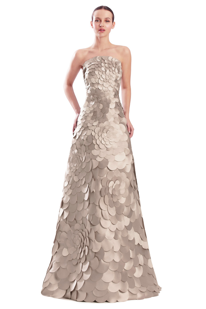 Alexander by Daymor 3329F26 3D Petals Strapless Ballgown