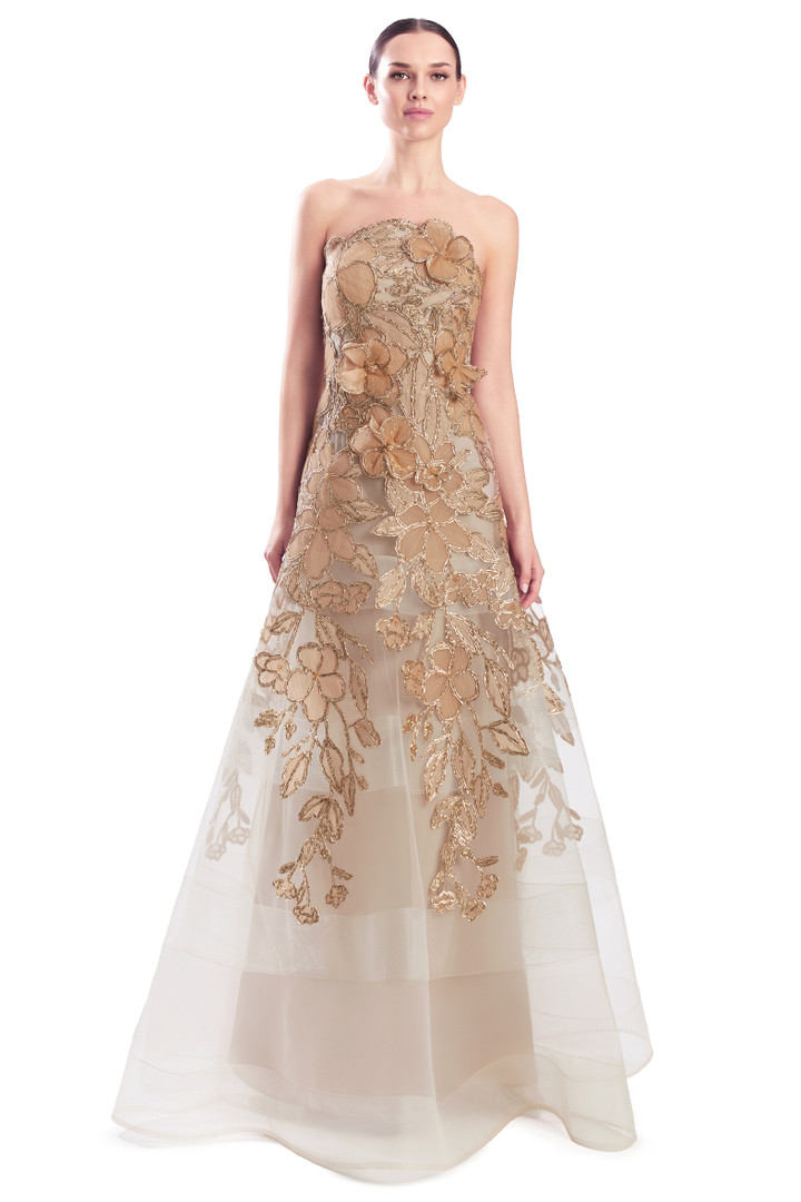 Alexander by Daymor 3330F26 Bustier Lace Strapless Gown
