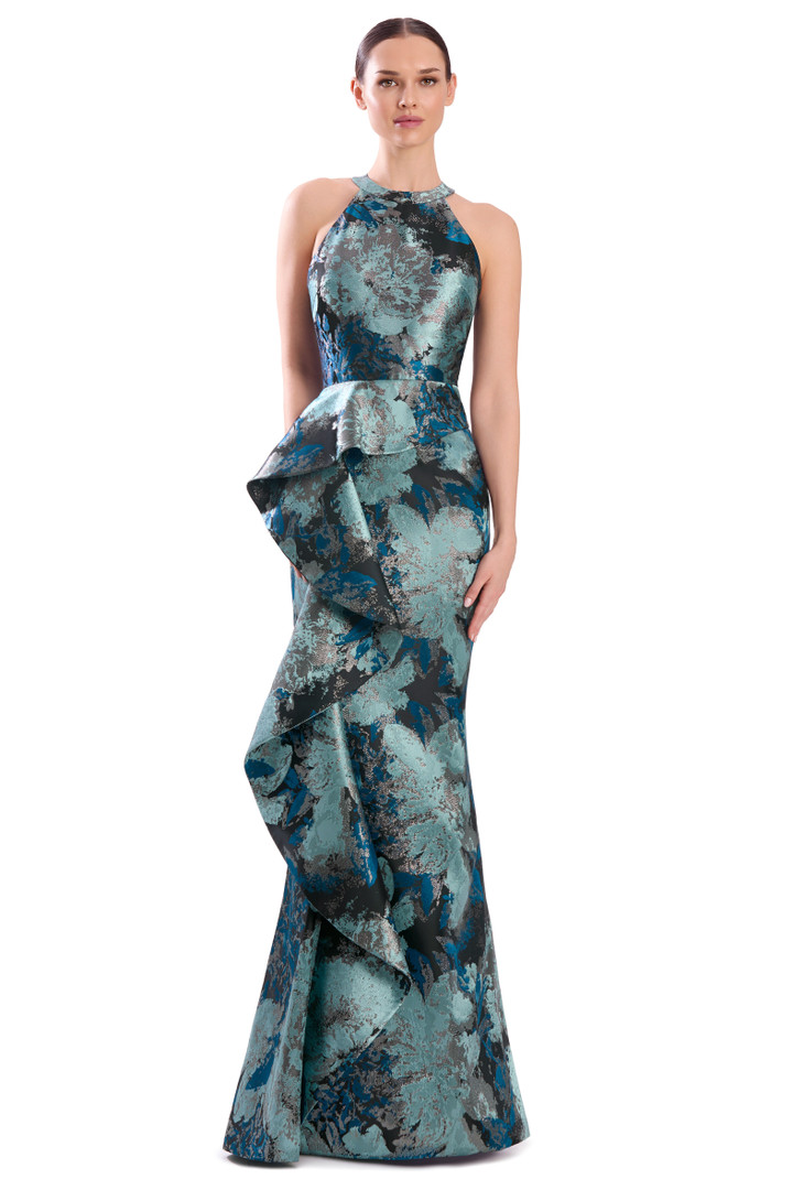Alexander by Daymor 3349F26 Skirt Frill Halter Neck Gown