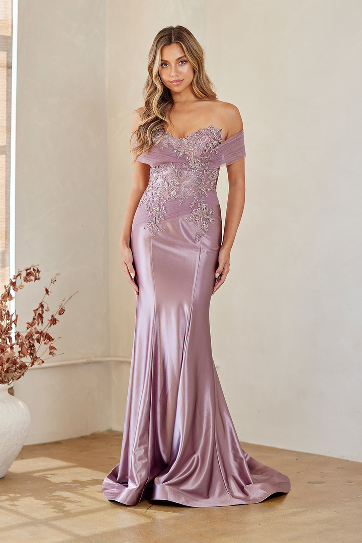 Amelia Couture 8074 Sweetheart Neck Off-shoulder Prom Dress