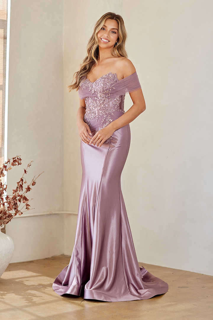 Amelia Couture 8074 Sweetheart Neck Off-shoulder Prom Dress