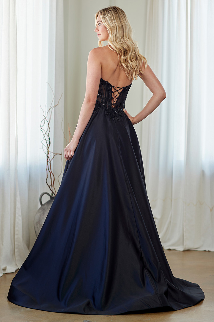 Amelia Couture 7093 Beaded Sweetheart Neck Strapless Dress