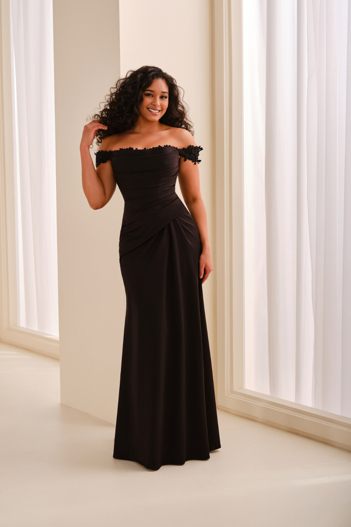 Cameron Blake by Mon Cheri CB444 Lace Stretch Crepe Gown