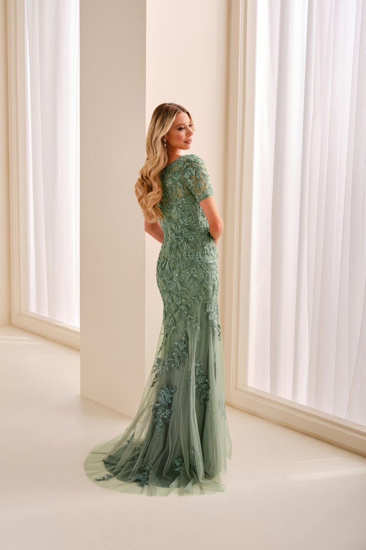 Cameron Blake by Mon Cheri CB450 Tulle Lace Sequin Gown