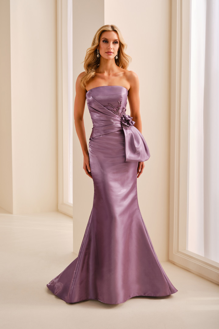 Cameron Blake by Mon Cheri CB454 Liquid Satin Strapless Gown