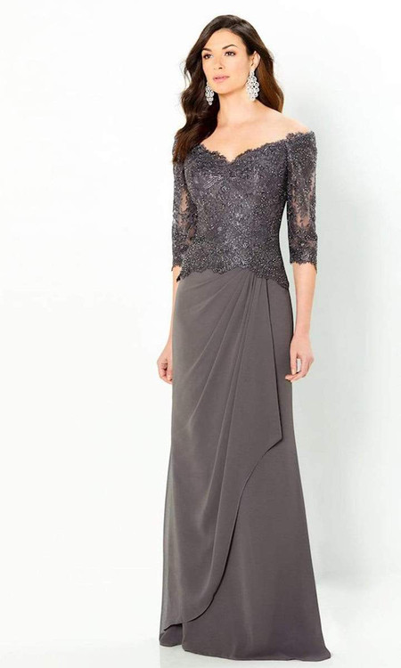 Montage by Mon Cheri 220942 Quarter Length Sleeve Long Dress