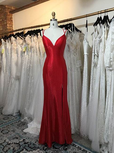 Dave and Johnny 10632 Red Prom Dress Dave and Johnny 10632 Red Prom Dress
