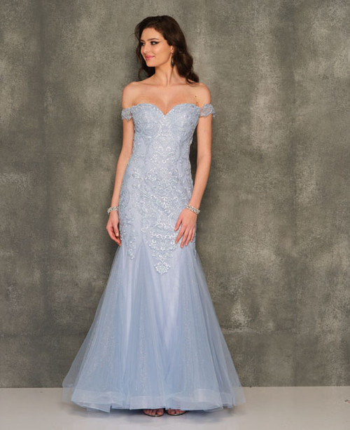 Dave and Johnny 10986 Ice Blue Prom Dress
