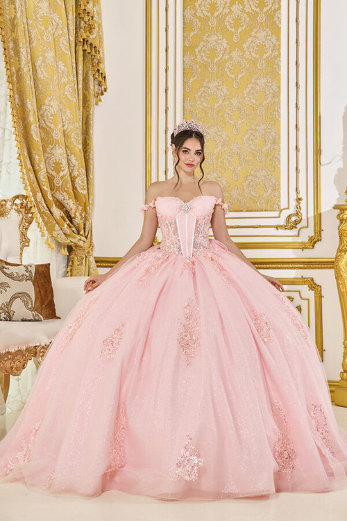 Dancing Queen 5135 Embroidery Off-Shoulder Quinceneara Dress