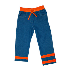 Pull-On Rib Waist Jeans (Orange)