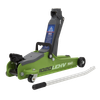 Low Entry Short Chassis Trolley Jack & Accessories Bag Combo, 2 Tonne - Green