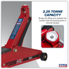 High Lift SUV Trolley Jack with Super Rocket Lift 2.25 Tonne