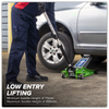 Low Profile Rocket Lift Trolley Jack 2.25 Tonne - Green