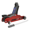 180° Handle Low Profile Short Chassis Trolley Jack 2 Tonne - Red