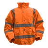 Worksafe® Hi-Vis Orange Jacket with Quilted Lining, Elasticated Waist & Cuffs - X-Large