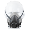 Reusable Half Mask without Filters