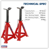 Auto Rise Ratchet Axle Stands (Pair) 10 Tonne Capacity per Stand