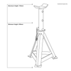 Auto Rise Ratchet Axle Stands (Pair) 10 Tonne Capacity per Stand