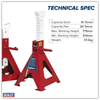 Auto Rise Ratchet Axle Stands (Pair) 10 Tonne Capacity per Stand