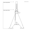 Auto Rise Ratchet Axle Stands (Pair) 5 Tonne Capacity per Stand