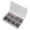 Stainless Steel O-Clip Single Ear Assortment 160pc