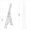 Extension Combination Ladder 3 x 12 Aluminium - EN 131