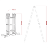 4-Way Aluminium Folding Platform Ladder - EN 131