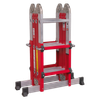 Aluminium 4-Way Multipurpose Adjustable-Height Ladder - EN 131