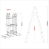 Aluminium 4-Way Multipurpose Adjustable-Height Ladder - EN 131