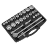 Premier Metric/Imperial Socket Set 3/4"Sq Drive 12-Point 26pc