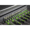 Premier Socket Retaining Rail with 16 Clips 1/2"Sq Drive - Hi-Vis Green
