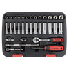 Lock-On™ Socket Set 1/4"Sq Drive 32pc
