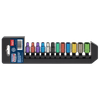 Premier Multi-Coloured Socket Set 1/4"Sq Drive 12pc