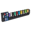 Premier Multi-Coloured Socket Set 3/8"Sq Drive 10pc