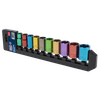 Premier Multi-Coloured Socket Set 1/2"Sq Drive 10pc