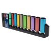 Premier Deep Multi-Coloured Socket Set 1/2"Sq Drive 10pc