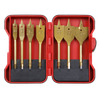 Titanium Coated Flat Wood Drill Bit Set 7pc