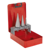 Double Flute HSS M2 Step Drill Bit Set 3pc