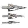 Spiral Flute HSS M2 Step Drill Bit Set 3pc
