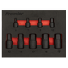 Premier Low Profile Hex Impact Socket Bit Set 1/4" & 3/8"Sq Drive 9pc