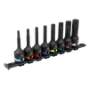 Premier TRX-Star* Impact Socket Bit Set 1/2"Sq Drive 8pc