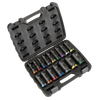 Lock-On™ Deep Impact Socket Set 1/2"Sq Drive 16pc